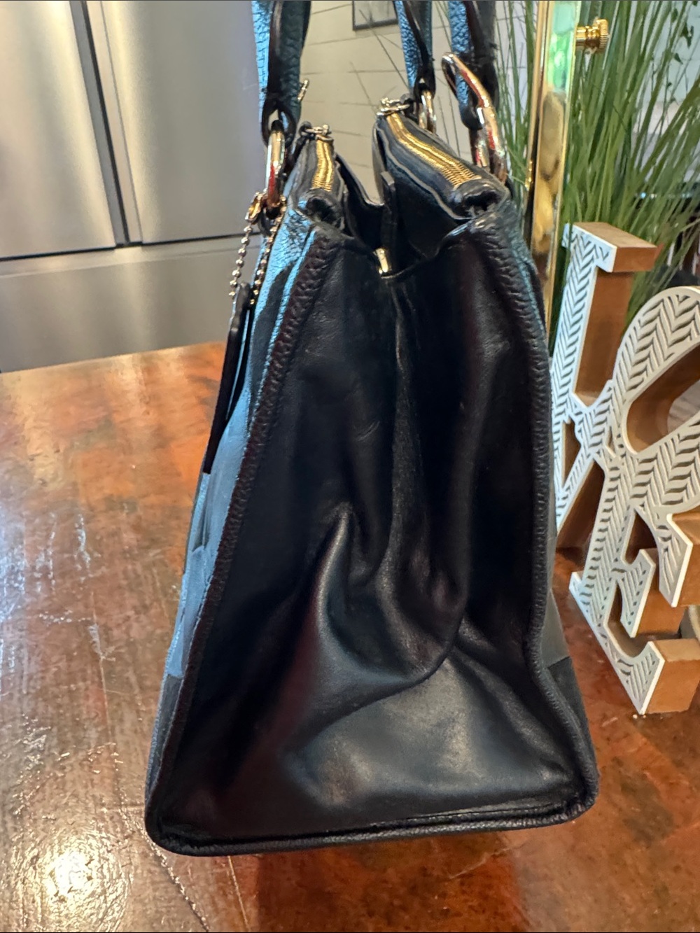 Coach Black Patchwork Leather & Suede Satchel - Picture 5 of 16